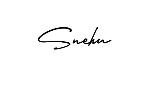 Use a signature maker to create a handwritten signature online. With this signature software, you can design (AmerikaSignatureDemo-Regular) your own signature for name Snehu. Snehu signature style 3 images and pictures png