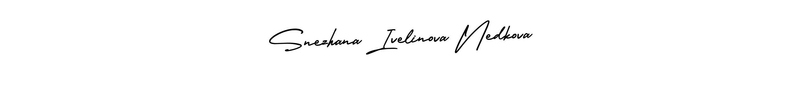 Similarly AmerikaSignatureDemo-Regular is the best handwritten signature design. Signature creator online .You can use it as an online autograph creator for name Snezhana Ivelinova Nedkova. Snezhana Ivelinova Nedkova signature style 3 images and pictures png