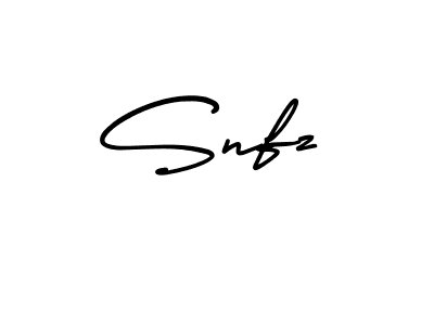 It looks lik you need a new signature style for name Snfz. Design unique handwritten (AmerikaSignatureDemo-Regular) signature with our free signature maker in just a few clicks. Snfz signature style 3 images and pictures png