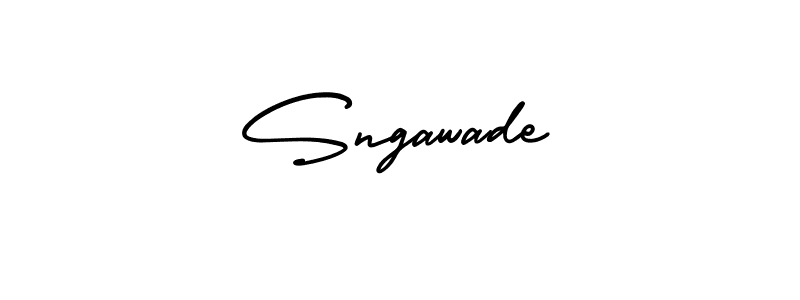 if you are searching for the best signature style for your name Sngawade. so please give up your signature search. here we have designed multiple signature styles  using AmerikaSignatureDemo-Regular. Sngawade signature style 3 images and pictures png