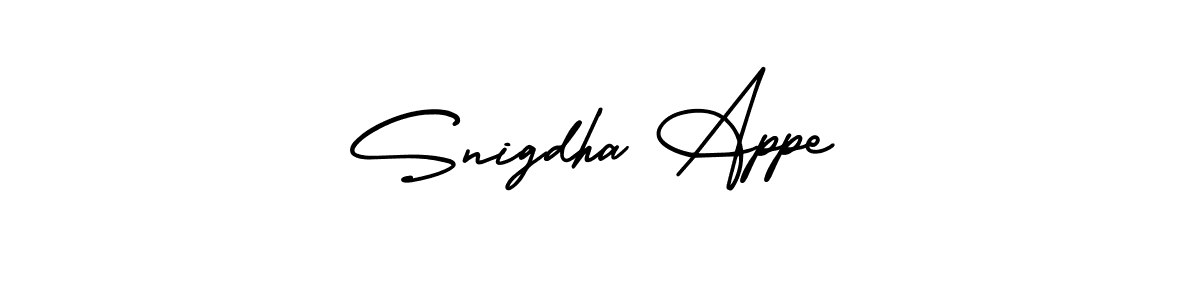 if you are searching for the best signature style for your name Snigdha Appe. so please give up your signature search. here we have designed multiple signature styles  using AmerikaSignatureDemo-Regular. Snigdha Appe signature style 3 images and pictures png