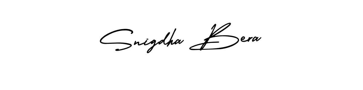Also You can easily find your signature by using the search form. We will create Snigdha Bera name handwritten signature images for you free of cost using AmerikaSignatureDemo-Regular sign style. Snigdha Bera signature style 3 images and pictures png