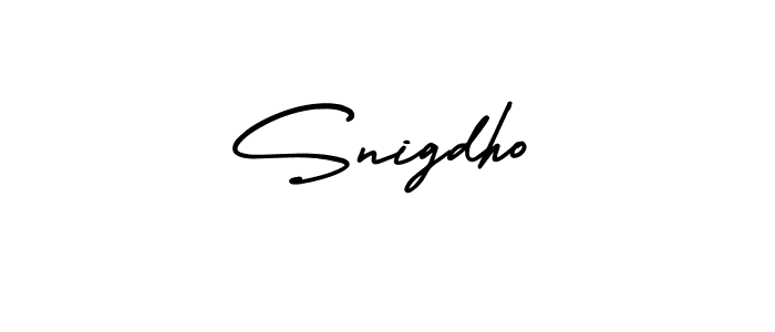 if you are searching for the best signature style for your name Snigdho. so please give up your signature search. here we have designed multiple signature styles  using AmerikaSignatureDemo-Regular. Snigdho signature style 3 images and pictures png