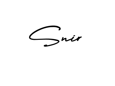 The best way (AmerikaSignatureDemo-Regular) to make a short signature is to pick only two or three words in your name. The name Snir include a total of six letters. For converting this name. Snir signature style 3 images and pictures png