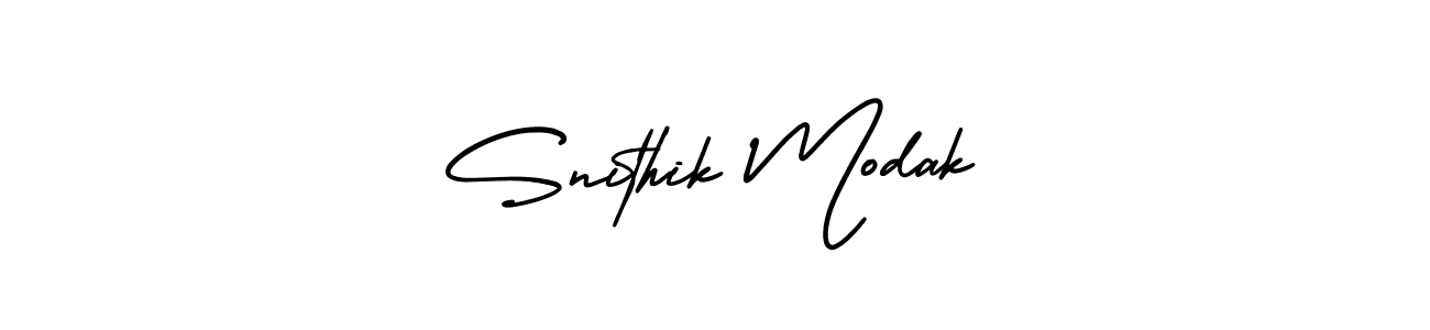 How to Draw Snithik Modak signature style? AmerikaSignatureDemo-Regular is a latest design signature styles for name Snithik Modak. Snithik Modak signature style 3 images and pictures png