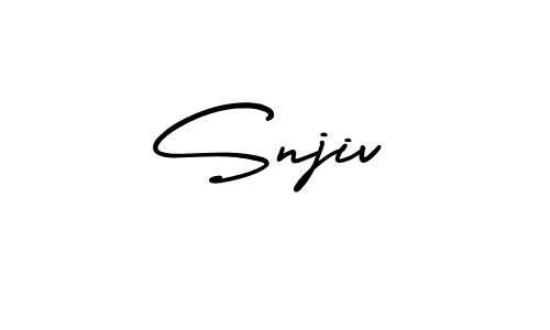 Make a beautiful signature design for name Snjiv. With this signature (AmerikaSignatureDemo-Regular) style, you can create a handwritten signature for free. Snjiv signature style 3 images and pictures png