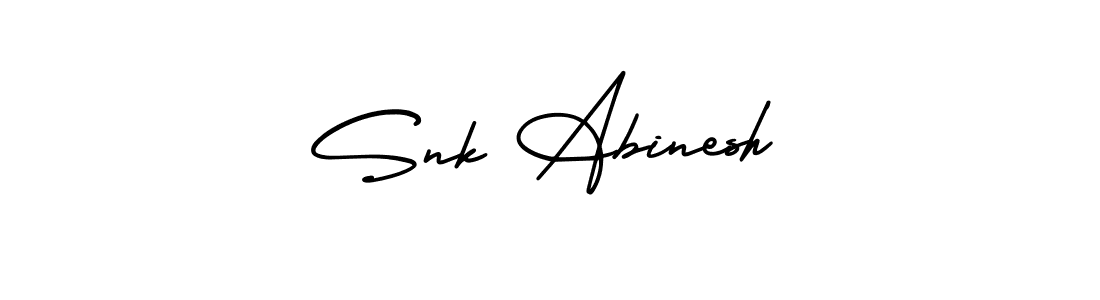 Snk Abinesh stylish signature style. Best Handwritten Sign (AmerikaSignatureDemo-Regular) for my name. Handwritten Signature Collection Ideas for my name Snk Abinesh. Snk Abinesh signature style 3 images and pictures png