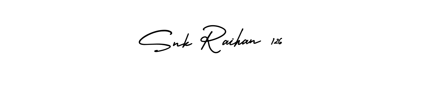 It looks lik you need a new signature style for name Snk Raihan 126. Design unique handwritten (AmerikaSignatureDemo-Regular) signature with our free signature maker in just a few clicks. Snk Raihan 126 signature style 3 images and pictures png