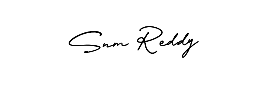 How to make Snm Reddy signature? AmerikaSignatureDemo-Regular is a professional autograph style. Create handwritten signature for Snm Reddy name. Snm Reddy signature style 3 images and pictures png