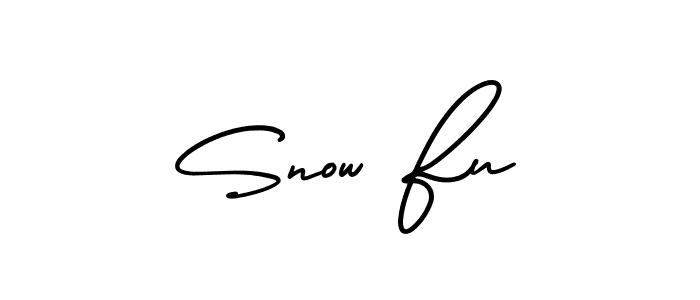 The best way (AmerikaSignatureDemo-Regular) to make a short signature is to pick only two or three words in your name. The name Snow Fu include a total of six letters. For converting this name. Snow Fu signature style 3 images and pictures png