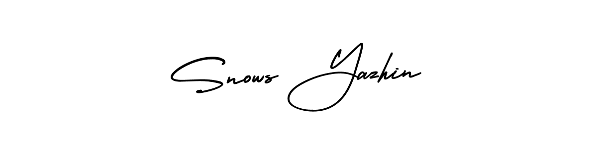 This is the best signature style for the Snows Yazhin name. Also you like these signature font (AmerikaSignatureDemo-Regular). Mix name signature. Snows Yazhin signature style 3 images and pictures png