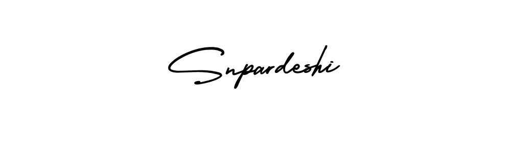Snpardeshi stylish signature style. Best Handwritten Sign (AmerikaSignatureDemo-Regular) for my name. Handwritten Signature Collection Ideas for my name Snpardeshi. Snpardeshi signature style 3 images and pictures png