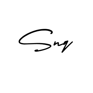 Make a beautiful signature design for name Snq. With this signature (AmerikaSignatureDemo-Regular) style, you can create a handwritten signature for free. Snq signature style 3 images and pictures png