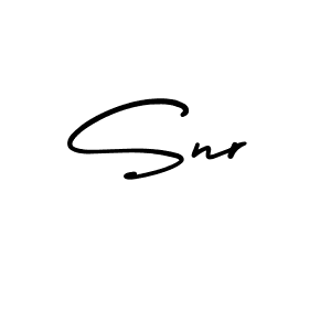 Make a beautiful signature design for name Snr. With this signature (AmerikaSignatureDemo-Regular) style, you can create a handwritten signature for free. Snr signature style 3 images and pictures png