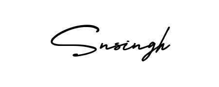Try this chic Snsingh handwritten sign style. Using AmerikaSignatureDemo-Regular font elements, it gives your name a sleek, memorable identity. Snsingh signature style 3 images and pictures png