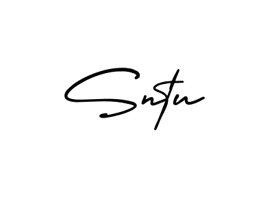 Sntu stylish signature style. Best Handwritten Sign (AmerikaSignatureDemo-Regular) for my name. Handwritten Signature Collection Ideas for my name Sntu. Sntu signature style 3 images and pictures png