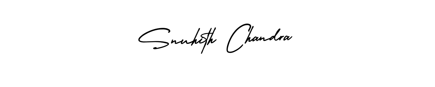 AmerikaSignatureDemo-Regular is a professional signature style that is perfect for those who want to add a touch of class to their signature. It is also a great choice for those who want to make their signature more unique. Get Snuhith Chandra name to fancy signature for free. Snuhith Chandra signature style 3 images and pictures png