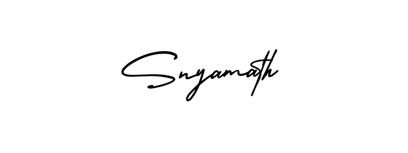 Make a beautiful signature design for name Snyamath. Use this online signature maker to create a handwritten signature for free. Snyamath signature style 3 images and pictures png