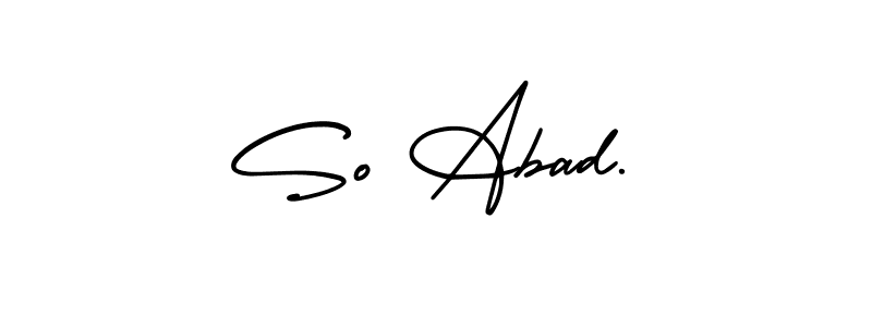 So Abad. stylish signature style. Best Handwritten Sign (AmerikaSignatureDemo-Regular) for my name. Handwritten Signature Collection Ideas for my name So Abad.. So Abad. signature style 3 images and pictures png