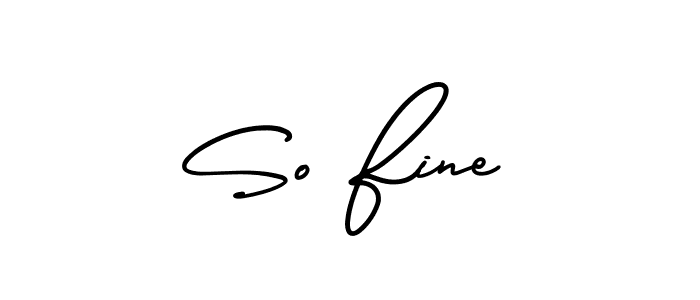 Create a beautiful signature design for name So Fine. With this signature (AmerikaSignatureDemo-Regular) fonts, you can make a handwritten signature for free. So Fine signature style 3 images and pictures png