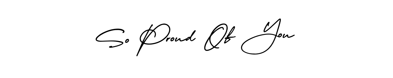 Make a beautiful signature design for name So Proud Of You. With this signature (AmerikaSignatureDemo-Regular) style, you can create a handwritten signature for free. So Proud Of You signature style 3 images and pictures png