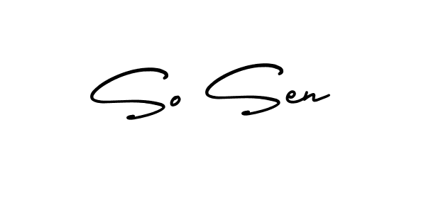 How to Draw So Sen signature style? AmerikaSignatureDemo-Regular is a latest design signature styles for name So Sen. So Sen signature style 3 images and pictures png