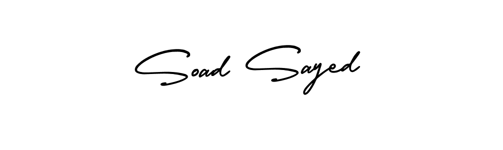 How to make Soad Sayed signature? AmerikaSignatureDemo-Regular is a professional autograph style. Create handwritten signature for Soad Sayed name. Soad Sayed signature style 3 images and pictures png