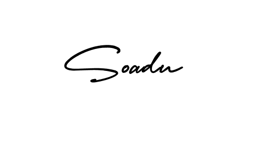 Soadu stylish signature style. Best Handwritten Sign (AmerikaSignatureDemo-Regular) for my name. Handwritten Signature Collection Ideas for my name Soadu. Soadu signature style 3 images and pictures png