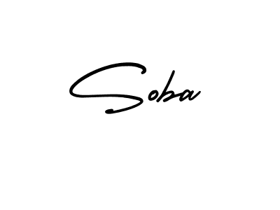 You should practise on your own different ways (AmerikaSignatureDemo-Regular) to write your name (Soba) in signature. don't let someone else do it for you. Soba signature style 3 images and pictures png