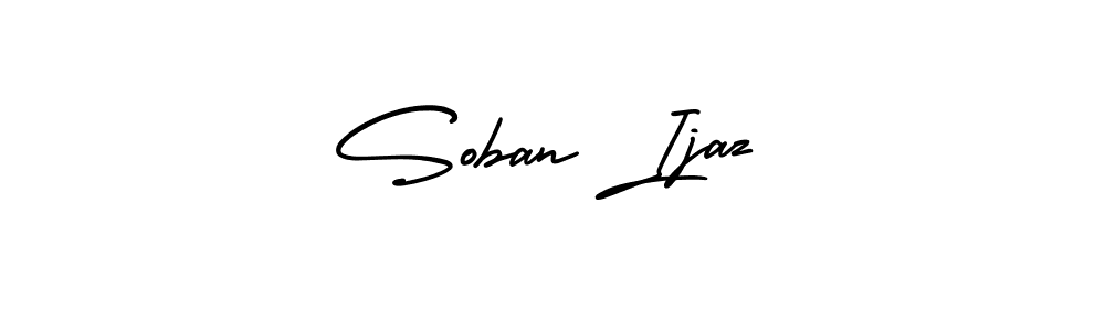 Make a beautiful signature design for name Soban Ijaz. With this signature (AmerikaSignatureDemo-Regular) style, you can create a handwritten signature for free. Soban Ijaz signature style 3 images and pictures png