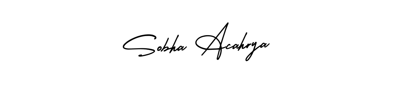 Use a signature maker to create a handwritten signature online. With this signature software, you can design (AmerikaSignatureDemo-Regular) your own signature for name Sobha Acahrya. Sobha Acahrya signature style 3 images and pictures png