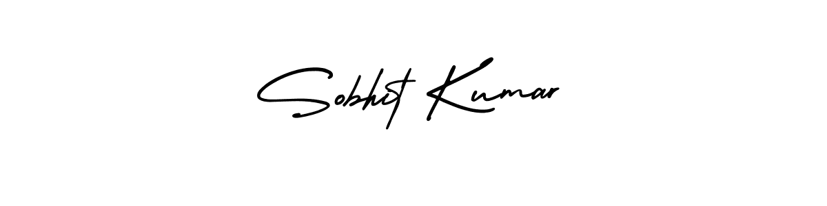 How to make Sobhit Kumar name signature. Use AmerikaSignatureDemo-Regular style for creating short signs online. This is the latest handwritten sign. Sobhit Kumar signature style 3 images and pictures png