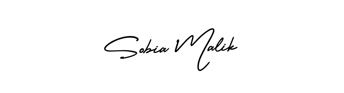 How to make Sobia Malik name signature. Use AmerikaSignatureDemo-Regular style for creating short signs online. This is the latest handwritten sign. Sobia Malik signature style 3 images and pictures png
