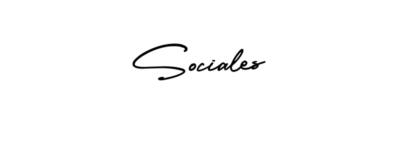 Sociales stylish signature style. Best Handwritten Sign (AmerikaSignatureDemo-Regular) for my name. Handwritten Signature Collection Ideas for my name Sociales. Sociales signature style 3 images and pictures png