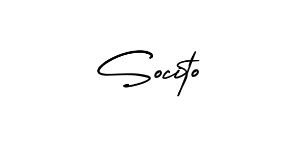 You should practise on your own different ways (AmerikaSignatureDemo-Regular) to write your name (Socito) in signature. don't let someone else do it for you. Socito signature style 3 images and pictures png