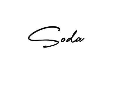 How to make Soda signature? AmerikaSignatureDemo-Regular is a professional autograph style. Create handwritten signature for Soda name. Soda signature style 3 images and pictures png