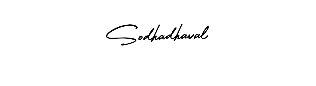 Create a beautiful signature design for name Sodhadhaval. With this signature (AmerikaSignatureDemo-Regular) fonts, you can make a handwritten signature for free. Sodhadhaval signature style 3 images and pictures png