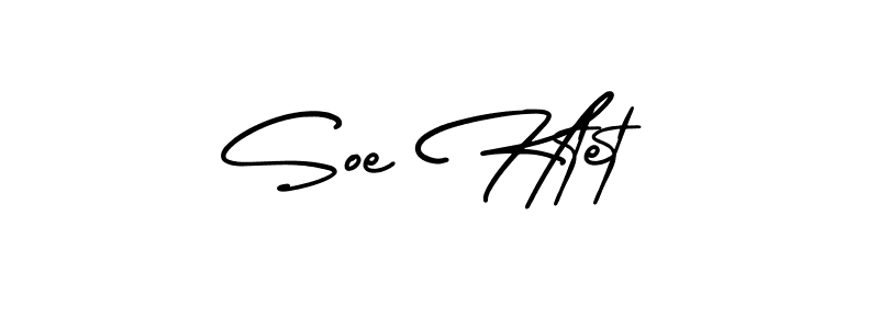 How to make Soe Htet name signature. Use AmerikaSignatureDemo-Regular style for creating short signs online. This is the latest handwritten sign. Soe Htet signature style 3 images and pictures png