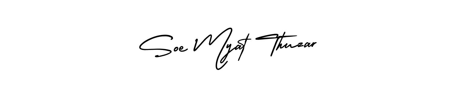It looks lik you need a new signature style for name Soe Myat Thuzar. Design unique handwritten (AmerikaSignatureDemo-Regular) signature with our free signature maker in just a few clicks. Soe Myat Thuzar signature style 3 images and pictures png