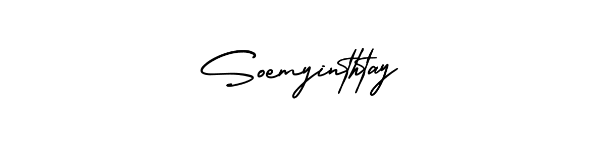 Design your own signature with our free online signature maker. With this signature software, you can create a handwritten (AmerikaSignatureDemo-Regular) signature for name Soemyinthtay. Soemyinthtay signature style 3 images and pictures png