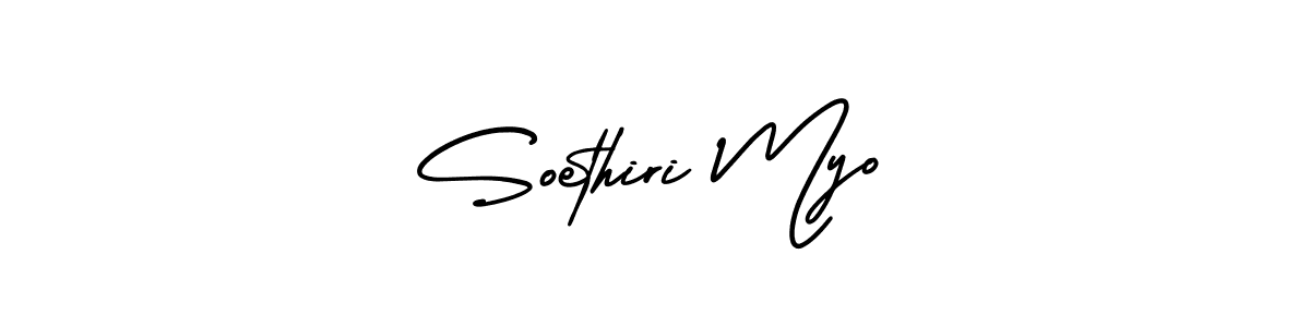 Create a beautiful signature design for name Soethiri Myo. With this signature (AmerikaSignatureDemo-Regular) fonts, you can make a handwritten signature for free. Soethiri Myo signature style 3 images and pictures png