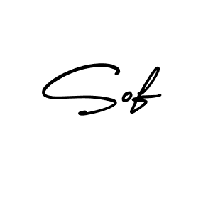 How to make Sof name signature. Use AmerikaSignatureDemo-Regular style for creating short signs online. This is the latest handwritten sign. Sof signature style 3 images and pictures png