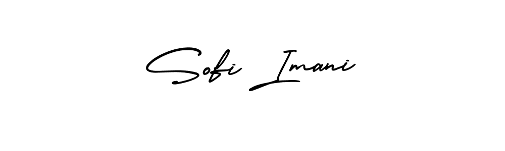 The best way (AmerikaSignatureDemo-Regular) to make a short signature is to pick only two or three words in your name. The name Sofi Imani include a total of six letters. For converting this name. Sofi Imani signature style 3 images and pictures png