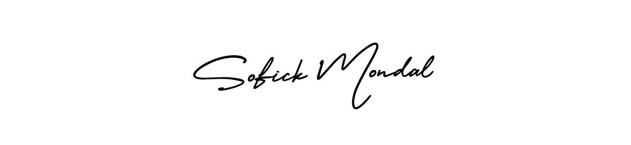 How to make Sofick Mondal signature? AmerikaSignatureDemo-Regular is a professional autograph style. Create handwritten signature for Sofick Mondal name. Sofick Mondal signature style 3 images and pictures png