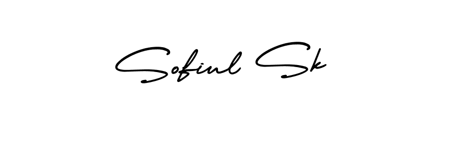 You should practise on your own different ways (AmerikaSignatureDemo-Regular) to write your name (Sofiul Sk) in signature. don't let someone else do it for you. Sofiul Sk signature style 3 images and pictures png