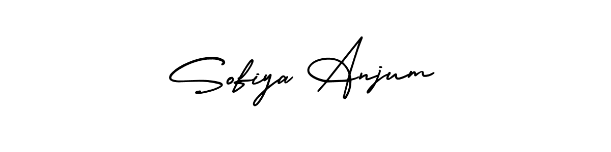 This is the best signature style for the Sofiya Anjum name. Also you like these signature font (AmerikaSignatureDemo-Regular). Mix name signature. Sofiya Anjum signature style 3 images and pictures png
