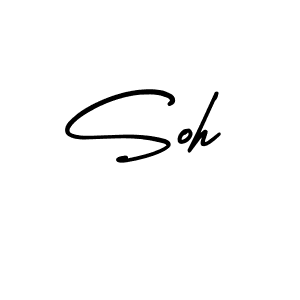 Use a signature maker to create a handwritten signature online. With this signature software, you can design (AmerikaSignatureDemo-Regular) your own signature for name Soh. Soh signature style 3 images and pictures png