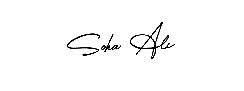 Create a beautiful signature design for name Soha Ali. With this signature (AmerikaSignatureDemo-Regular) fonts, you can make a handwritten signature for free. Soha Ali signature style 3 images and pictures png