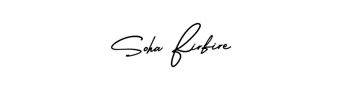 How to Draw Soha Firfire signature style? AmerikaSignatureDemo-Regular is a latest design signature styles for name Soha Firfire. Soha Firfire signature style 3 images and pictures png