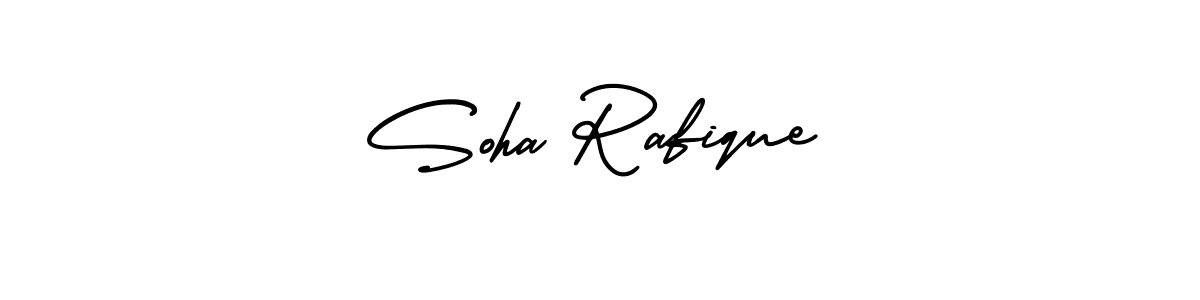 Design your own signature with our free online signature maker. With this signature software, you can create a handwritten (AmerikaSignatureDemo-Regular) signature for name Soha Rafique. Soha Rafique signature style 3 images and pictures png